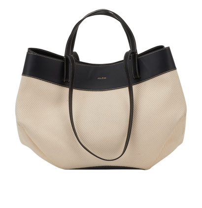 Cyme, &pound;220, Handbags, Black/Cream, Canvas/Leather, Front view